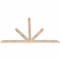 Ekena Millwork Saratoga Smooth Timber Gable Bracket, Douglas Fir, 72"W x 45"H x 1 1/2"D x 3 1/2"F, 15/12 Pitch GBW072X45X0204SAR00SDF - alternate 4